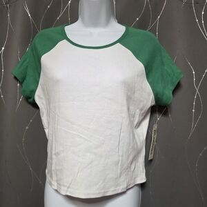 No Boundaries Baseball Crop Tee